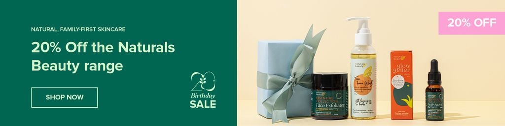 20% Off Naturals Beauty Range 